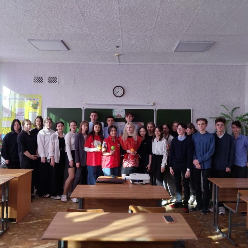 3 апреля в МКОУ СШ № 10 студенты Михайловского филиала провели беседу с учащимися по теме «Здоровое питание»